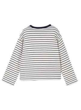 Camiseta Mayoral rayas marino para niña