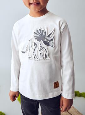 Camiseta Mayoral dinosaurio en relieve para niño