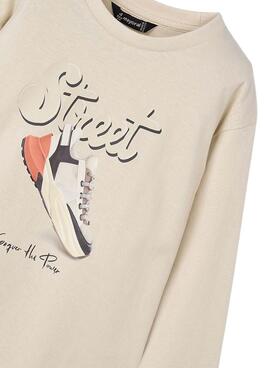 Camiseta Mayoral street beige para niño