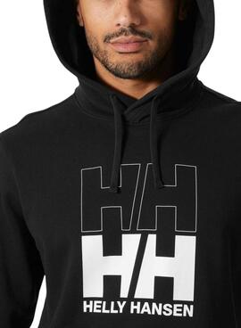 Sudadera Helly Hansen logo negro para hombre