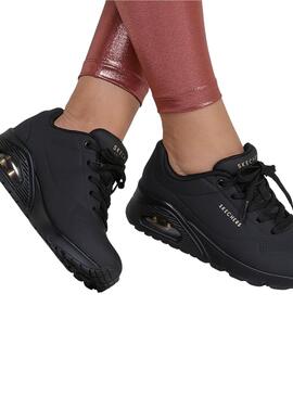 Zapatillas Skechers Uno negro para mujer