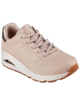 Zapatillas Skechers Uno Shimmer rosa para mujer