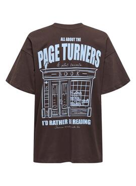 Camiseta Only Vivvi marrón para mujer