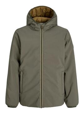 Cazadora Jack and Jones Brook reversible verde para hombre