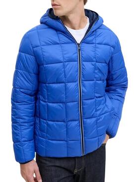 Cazadora Jack and Jones Brook reversible azul para hombre