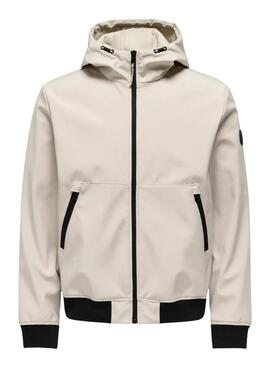 Cazadora Only and Sons Bowie beige para hombre