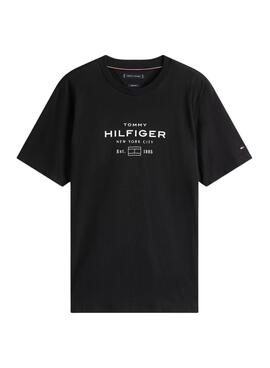 Camiseta Tommy Hilfiger Stack negro para hombre