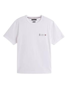 Camiseta Tommy Hilfiger Small Crest blanco para hombre