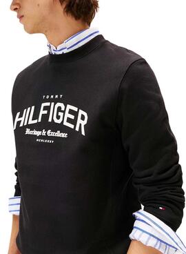Sudadera Tommy Hilfiger Arch negro para hombre