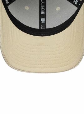 Gorra New Era Cord beige LA para mujer