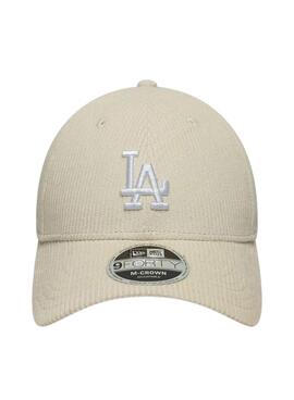 Gorra New Era Cord beige LA para mujer
