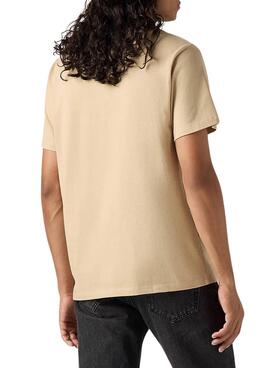 Camiseta Levis básica beige para hombre