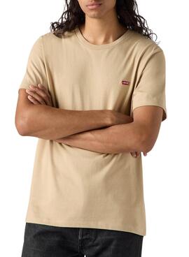 Camiseta Levis básica beige para hombre