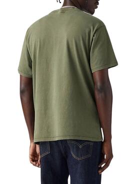 Camiseta Levis Vintage Tab verde para hombre