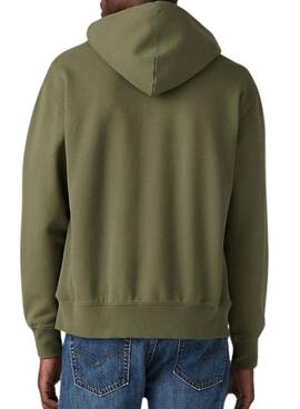 Sudadera Levis Full Zip verde para hombre