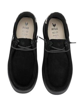 Zapatos Walkin Pitas Lyon negro para mujer
