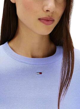 Jersey Tommy Jeans Essential Crew azul para mujer