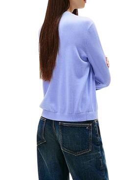 Jersey Tommy Jeans Essential Crew azul para mujer
