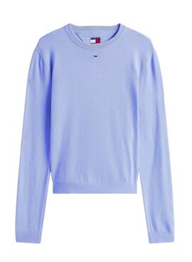 Jersey Tommy Jeans Essential Crew azul para mujer