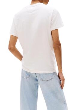 Camiseta Tommy Jeans Flag blanco para hombre