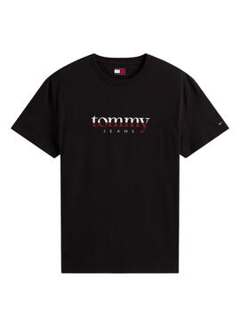 Camiseta Tommy Jeans DNA negro para hombre
