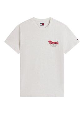 Camiseta Tommy Jeans Font Play gris para hombre
