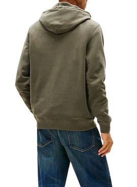 Sudadera Tommy Jeans DNA verde para hombre