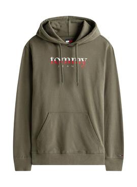 Sudadera Tommy Jeans DNA verde para hombre