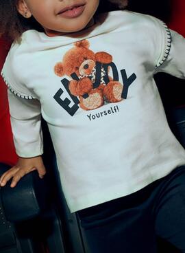 Camiseta Mayoral oso beige para niña