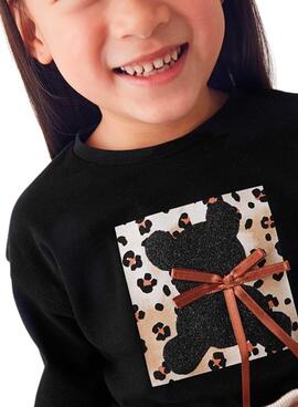 Camiseta Mayoral lazada negra para niña