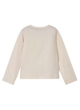 Camiseta Mayoral flor básica beige para niña