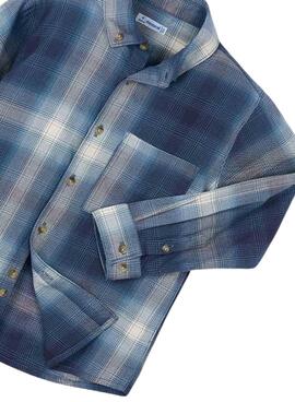 Camisa Mayoral cuadros marino para niño