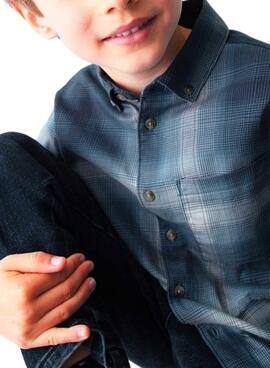 Camisa Mayoral cuadros marino para niño