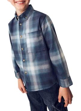 Camisa Mayoral cuadros marino para niño