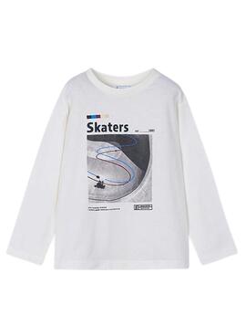 Set 2 camisetas Mayoral skate blanco marino niño