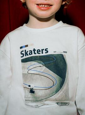 Set 2 camisetas Mayoral skate blanco marino niño