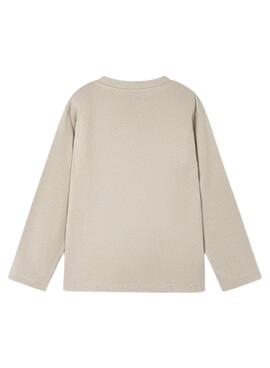 Camiseta Mayoral camión beige para niño