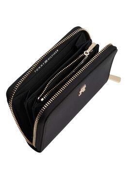 Cartera Tommy Hilfiger Icon de nailon negro para mujer