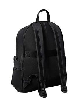 Mochila Calvin Klein monograma negra de nailon para hombre