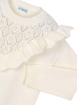 Jersey Mayoral tricot calados beige para niña
