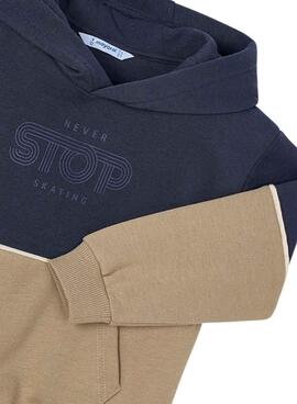 Sudadera Mayoral contraste marino para niño