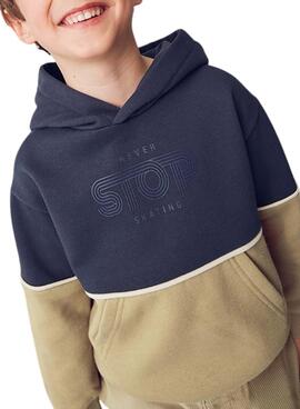 Sudadera Mayoral contraste marino para niño
