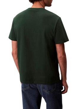 Camiseta Calvin Klein Monologo verde para hombre