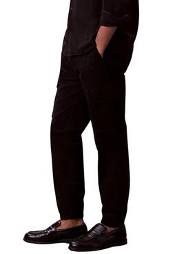 Pantalón cargo Calvin Klein Jeans negro para hombre