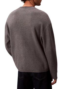 Jersey Calvin Klein Logo gris para hombre