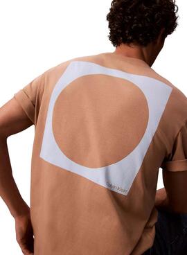 Camiseta Calvin Klein círculo naranja para hombre