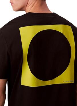 Camiseta Calvin Klein círculo negro para hombre