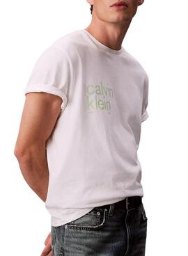 Camiseta Calvin Klein círculo blanco para hombre