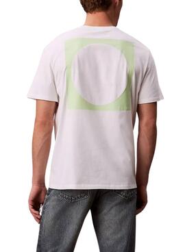 Camiseta Calvin Klein círculo blanco para hombre
