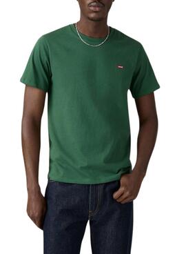 Camiseta Levis Original Housemark verde para hombre